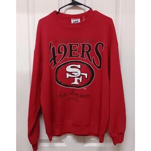 Vintage San Francisco 49ers Lee Sports Crewneck Sweatshirt Sz Large Made In USA